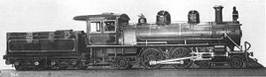 CGR Nr. 300 (später SAR Klasse O4 Nr. 0300). Werksaufnahme Baldwin